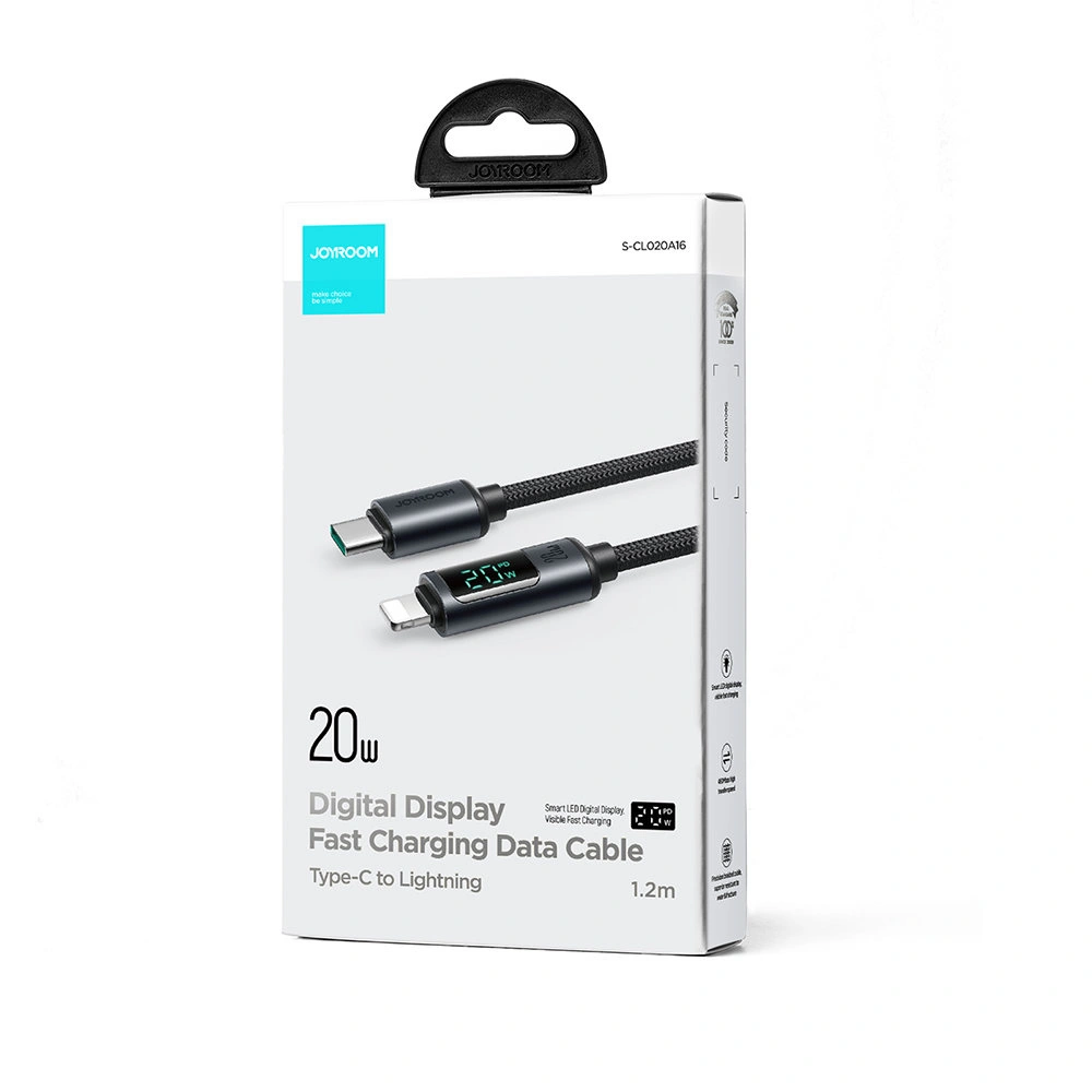 Hurtownia GSM - Kabel Joyroom S-CL020A16 Lightning/USB-C 20W 1.2m LED-Display schwarz - JYR751 - {ean13} - Hurt