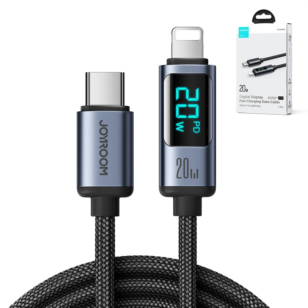Hurtownia GSM - Kabel Joyroom S-CL020A16 Lightning/USB-C 20W 1.2m LED-Display schwarz - JYR751 - {ean13} - Hurt