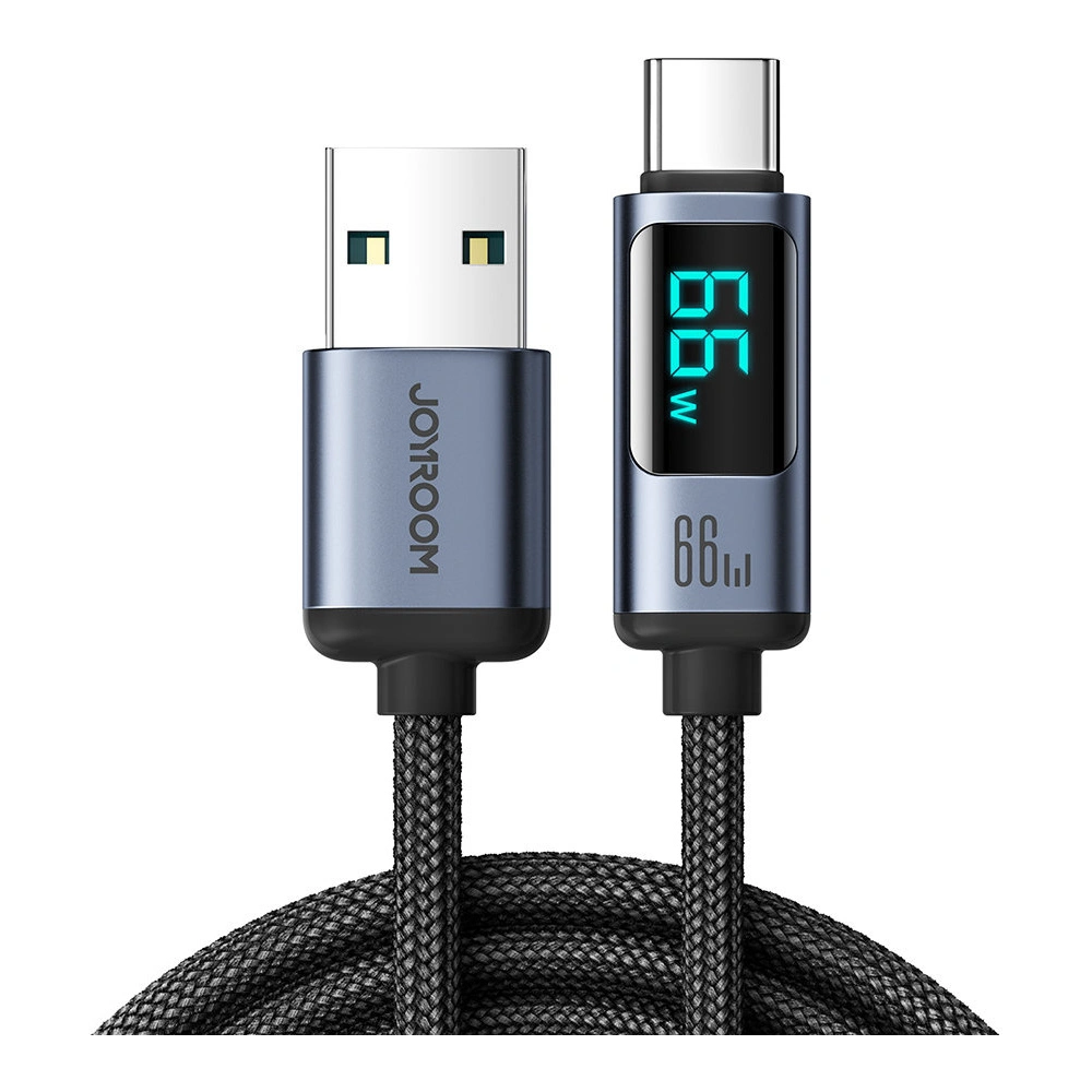 Hurtownia GSM - Cablul Joyroom S-AC066A16 USB-C/USB-A 66W 1.2m cu display LED negru - JYR752 - {ean13} - Hurt