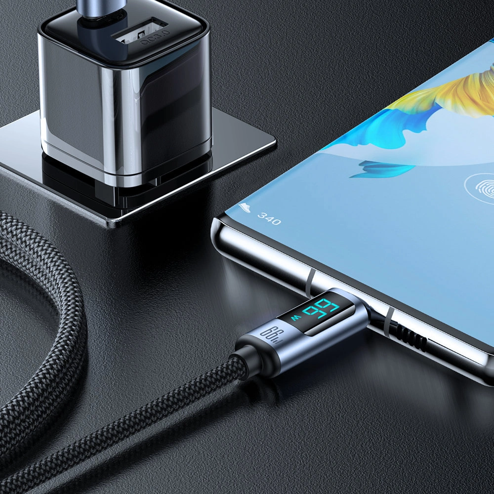 Wholesale Joyroom S-AC066A16 USB-C/USB-A Cable 66W 1.2m LED display black - JYR752 - {ean13} - Hurt