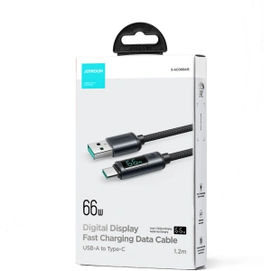 Hurtownia GSM - Kabel Joyroom S-AC066A16 USB-C/USB-A 66W 1.2m LED display czarny - JYR752 - {ean13} - Hurt