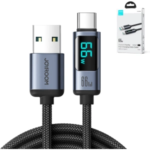 Hurtownia GSM - Kabel Joyroom S-AC066A16 USB-C/USB-A 66W 1.2m LED display czarny - JYR752 - {ean13} - Hurt