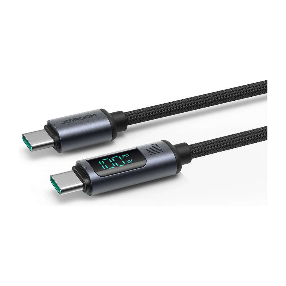 Hurtownia GSM - Kabel Joyroom S-CC100A16 USB-C/USB-C 100W 1.2m LED display czarny - JYR753 - {ean13} - Hurt