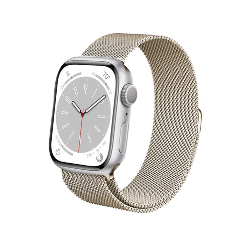 Pasek bransoleta Crong Milano Steel Apple Watch 38/40/41/42 mm (szampański)