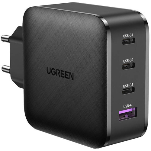 Ugreen Distributor - 6957303805631 - UGR1650 - UGREEN CD224 Wall Charger 3x USB-C, 1x USB, Power Delivery 3.0, GaN, 65W (black) - B2B homescreen