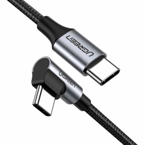 Hurtownia GSM - Kabel kątový UGREEN US255 USB-C/USB-C 3A, 60W, 0.5m (černý) - UGR1651 - {ean13} - Hurt