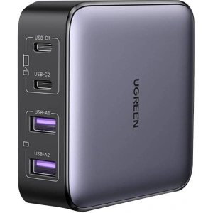 Ładowarka sieciowa UGREEN CD327 Nexode, 2x USB-C, 2x USB-A, GaN, 65W (szary)