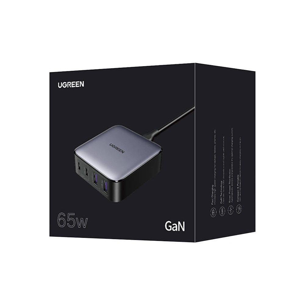 Hurtownia GSM - Nabíječka UGREEN CD327 Nexode, 2x USB-C, 2x USB-A, GaN, 65W (šedá) - UGR1656 - {ean13} - Hurt