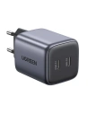 Síťová nabíječka UGREEN CD294, 2x USB-C, GaN, PD3.0, QC4.0, 45W (šedá)