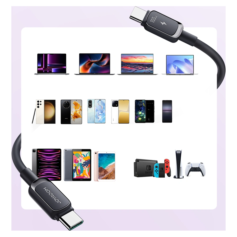 Hurtownia GSM - Kábel Joyroom S-CC100A14 USB-C/USB-C 100W 1,2 m fekete - JYR759 - {ean13} - Hurt