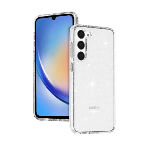 Etui Crong Glitter Case Samsung Galaxy A34 5G (przezroczysty)