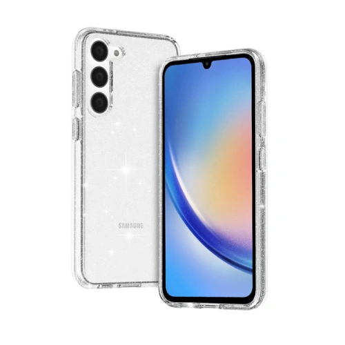 Etui Crong Glitter Case Samsung Galaxy A34 5G (przezroczysty)