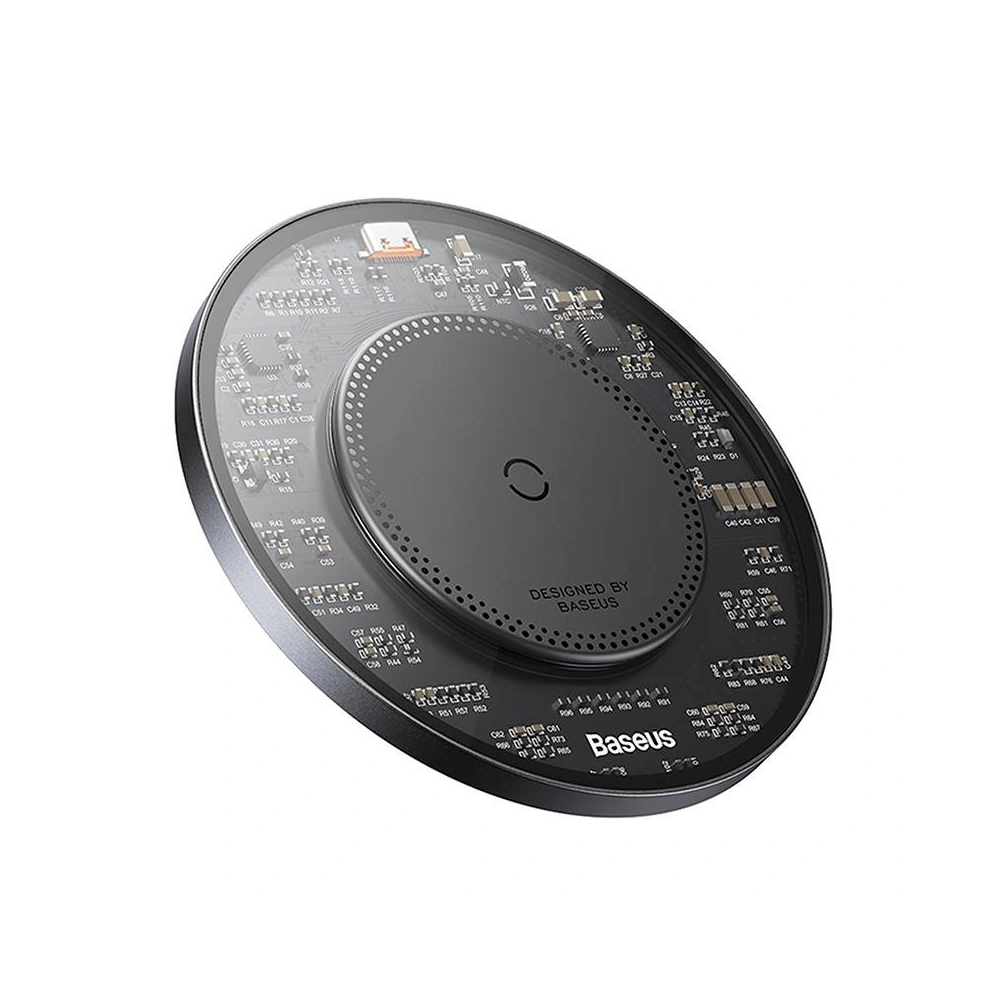 Wholesale Baseus Simple 2 Wireless Charger 15W + USB-C/USB-C Cable (black) - BSU4391 - {ean13} - Hurt