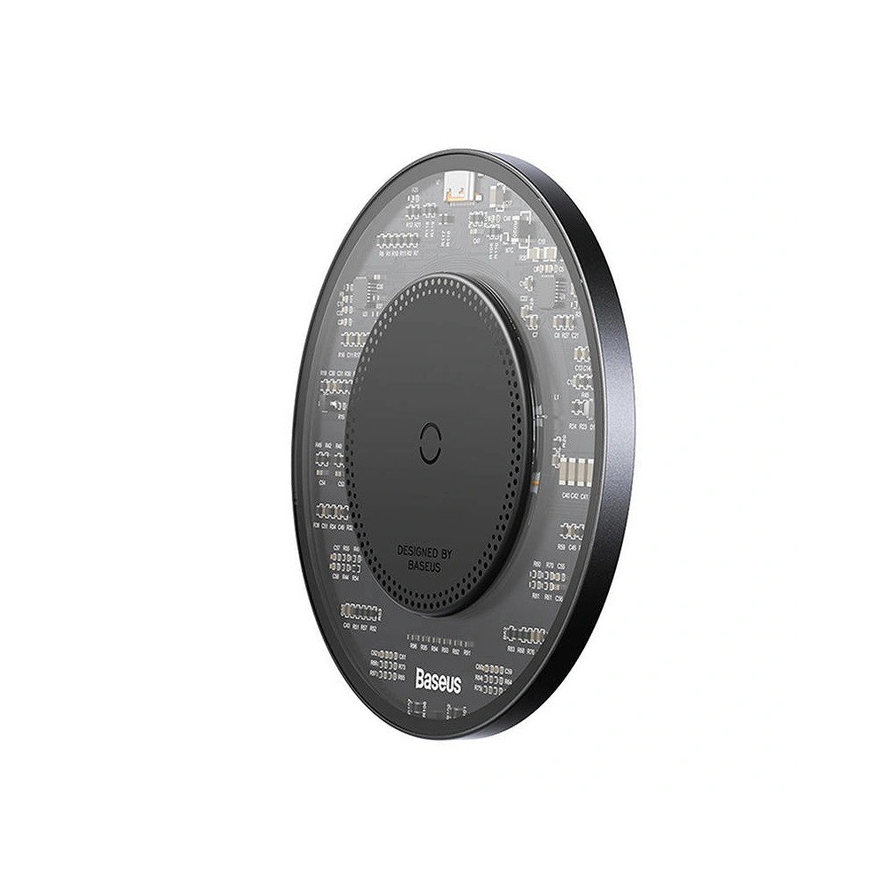 Wholesale Baseus Simple 2 Wireless Charger 15W + USB-C/USB-C Cable (black) - BSU4391 - {ean13} - Hurt