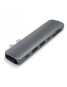 Adapter HUB Satechi Pro Hub Adapter mit dualem USB-C für MacBook (2x USB-C, 2x USB-A, 4K HDMI, micro/SD-Kartenleser) (space gray)