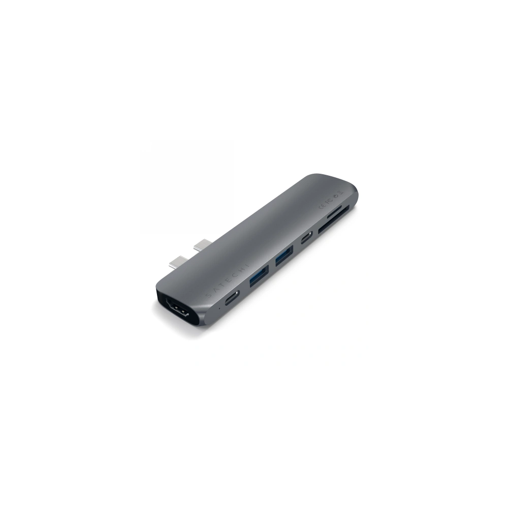 Hurtownia GSM - Adapter HUB Satechi Pro Hub Adapter mit dualem USB-C für MacBook (2x USB-C, 2x USB-A, 4K HDMI, micro/SD-Kartenleser) (space gray) - STH65 - {ean13} - Hurt