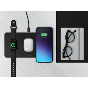 Hurtownia GSM - Magnetikus vezeték nélküli töltő Satechi Trio Wireless Charging Pad (Apple Watch 2,5W, AirPods 5W, iPhone 7,5W) - STH71 - {ean13} - Hurt