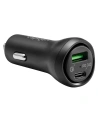 Autós töltő Spigen SteadiBoost F31QC 2-portos autós töltő PD 27W QC 3.0 Fekete