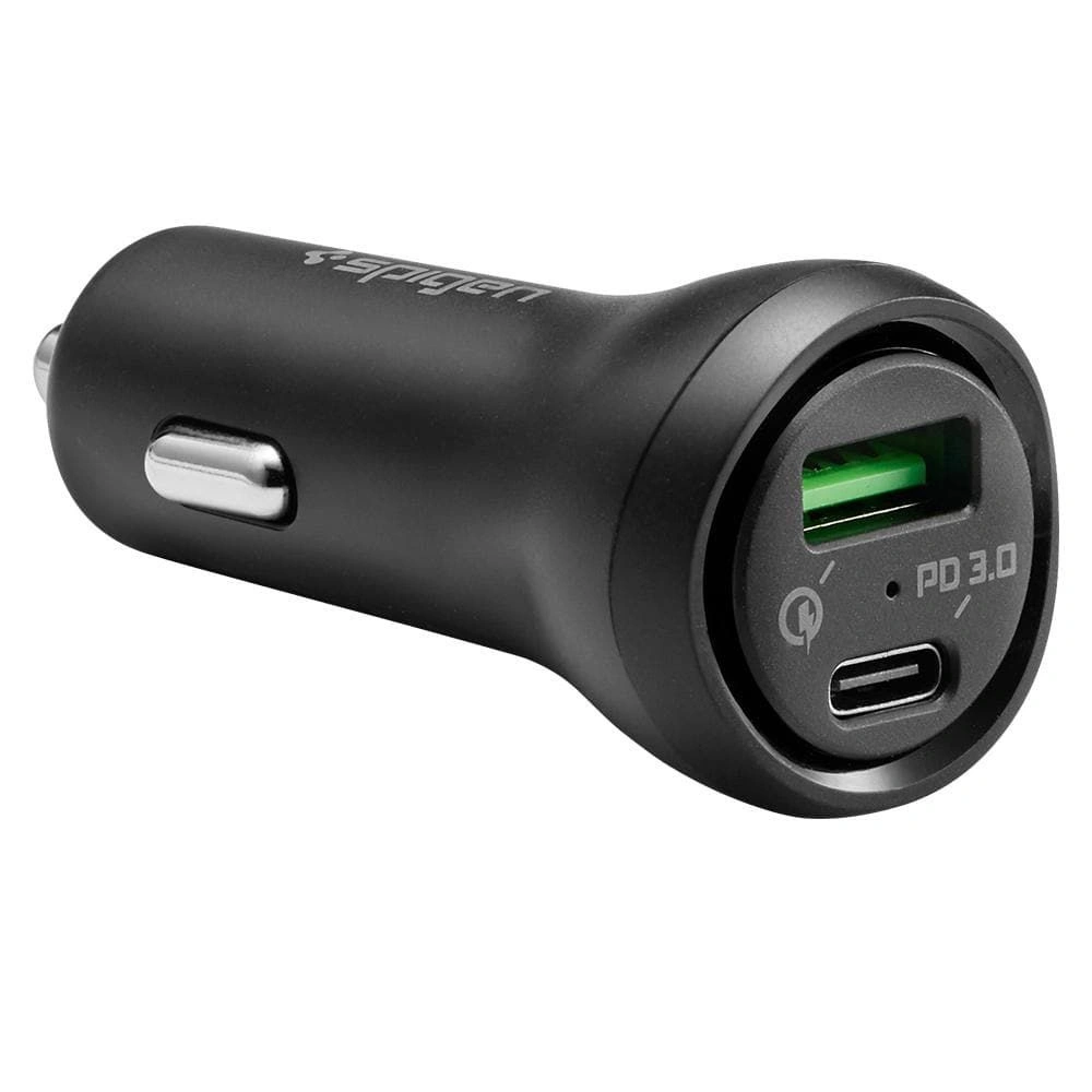 Hurtownia GSM - Autós töltő Spigen SteadiBoost F31QC 2-portos autós töltő PD 27W QC 3.0 Fekete - SPN2893 - {ean13} - Hurt