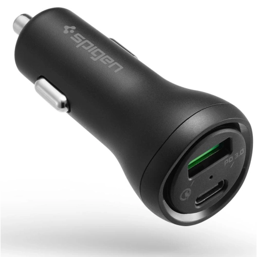 Ładowarka samochodowa Spigen SteadiBoost F31QC 2-port Car Charger PD 27W QC 3.0 Black