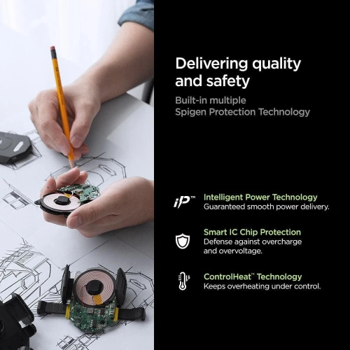 Ładowarka samochodowa Spigen SteadiBoost F31QC 2-port Car Charger PD 27W QC 3.0 Black