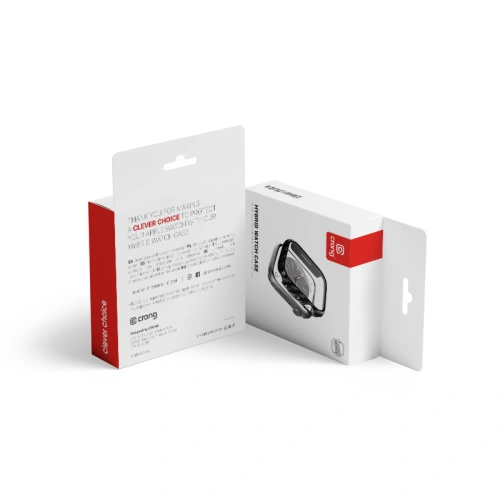 Etui + szkło Crong Hybrid Watch Case Apple Watch 4/5/6/7/SE/8/9 40/41mm (Carbon)