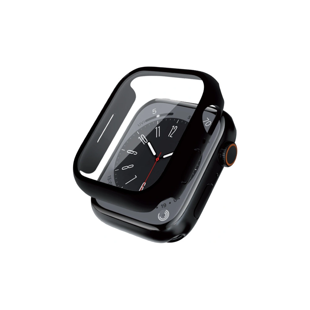 Hurtownia GSM - Etui + sticlă Crong Carcasă hibridă pentru ceas Apple Watch 4/5/6/7/SE/8/9 40/41mm (Negru) - CRG616 - {ean13} - Hurt