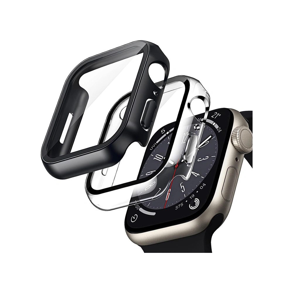 Hurtownia GSM - Etui + szkło Crong Hybrid Watch Case Apple Watch 4/5/6/7/8/9/SE 44/45mm (Clear) - CRG617 - {ean13} - Hurt