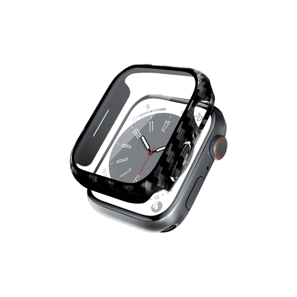 Hurtownia GSM - Etui + sklo Crong Hybrid Watch Case Apple Watch 4/5/6/7/8/9/SE 44/45mm (Carbon) - CRG618 - {ean13} - Hurt