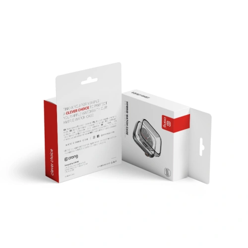 Etui + szkło Crong Hybrid Watch Case Apple Watch 4/5/6/7/8/9/SE 44/45mm (Clear)