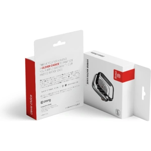 Etui + sticlă Crong Carcasă hibrid pentru ceas Apple Watch 4/5/6/7/8/9/SE 44/45mm (Carbon)