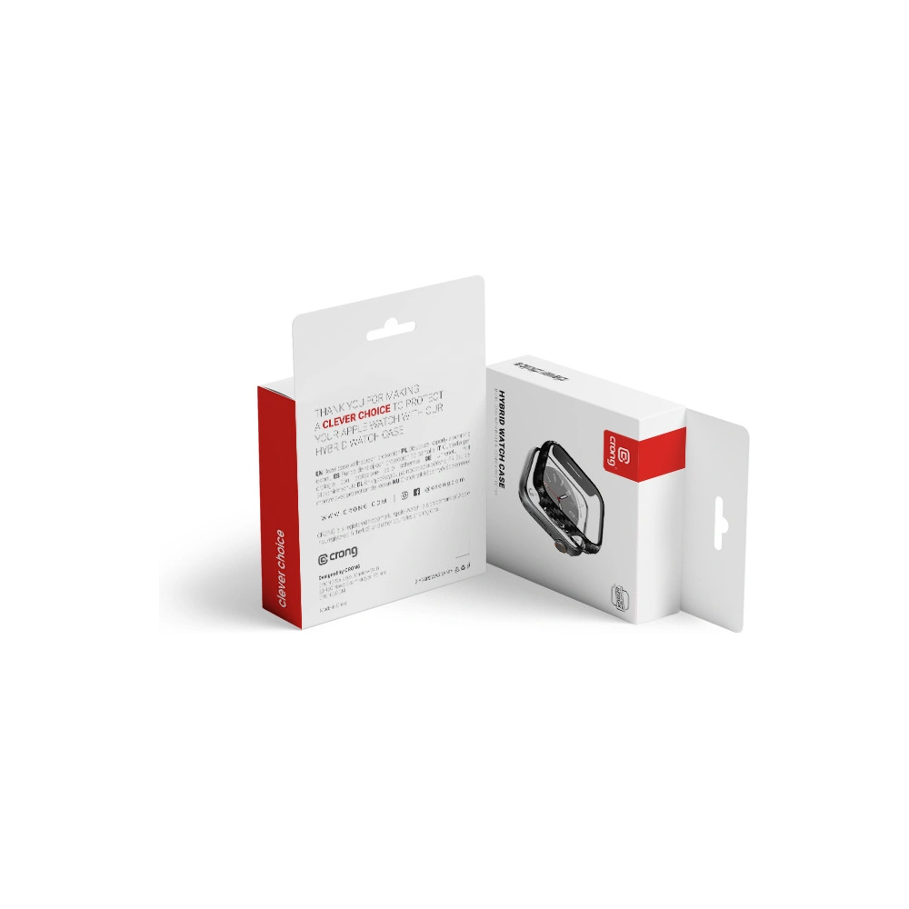 Hurtownia GSM - Etui + üveg Crong Hybrid Watch Case Apple Watch 4/5/6/7/8/9/SE 44/45mm (Szén) - CRG622 - {ean13} - Hurt