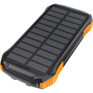 Hurtownia GSM - Solar-Powerbank Choetech B658 2xUSB-A 10000mAh Qi 5W (schwarz-orange) - CHT187 - {ean13} - Hurt