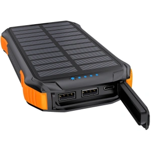 Hurtownia GSM - Solar-Powerbank Choetech B658 2xUSB-A 10000mAh Qi 5W (schwarz-orange) - CHT187 - {ean13} - Hurt