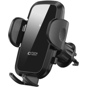 Hurtownia GSM - Auto-Halterung mit kabellosem Ladegerät Tech-Protect CM15W-V1 Auto-Halterung Kabelloses Ladegerät 15W Schwarz - THP2114 - {ean13} - Hurt