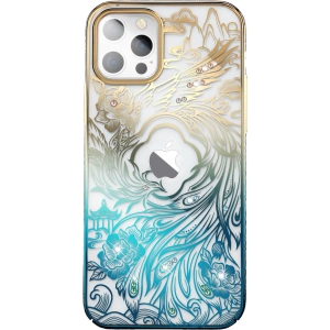 Hurtownia GSM - Etui Kingxbar Phoenix Full Swarovski Apple iPhone 14 Plus / 15 Plus arany-kék - KGX666 - {ean13} - Hurt