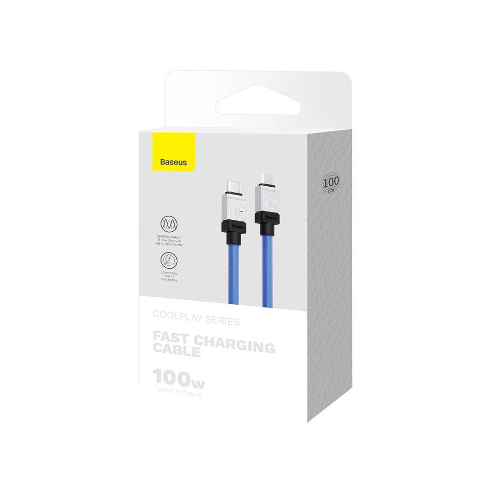 Hurtownia GSM - Kábel Baseus CoolPlay USB-C/USB-C 100W 1m (kék) - BSU4393 - {ean13} - Hurt