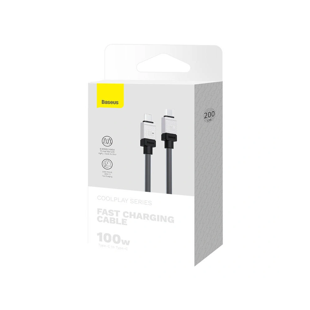 Hurtownia GSM - Kabel Baseus CoolPlay USB-C/USB-C 100W 2m (černý) - BSU4395 - {ean13} - Hurt