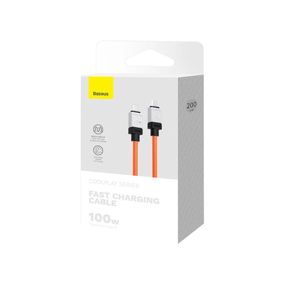 Hurtownia GSM - Kabel Baseus CoolPlay USB-C/USB-C 100W 2m (orange) - BSU4398 - {ean13} - Hurt