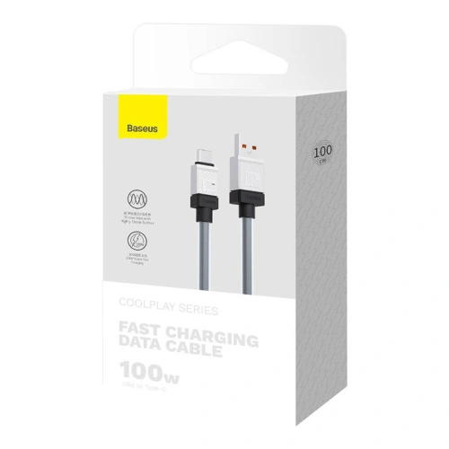 Kabel Baseus CoolPlay USB-A/USB-C 100W 1m (czarny)