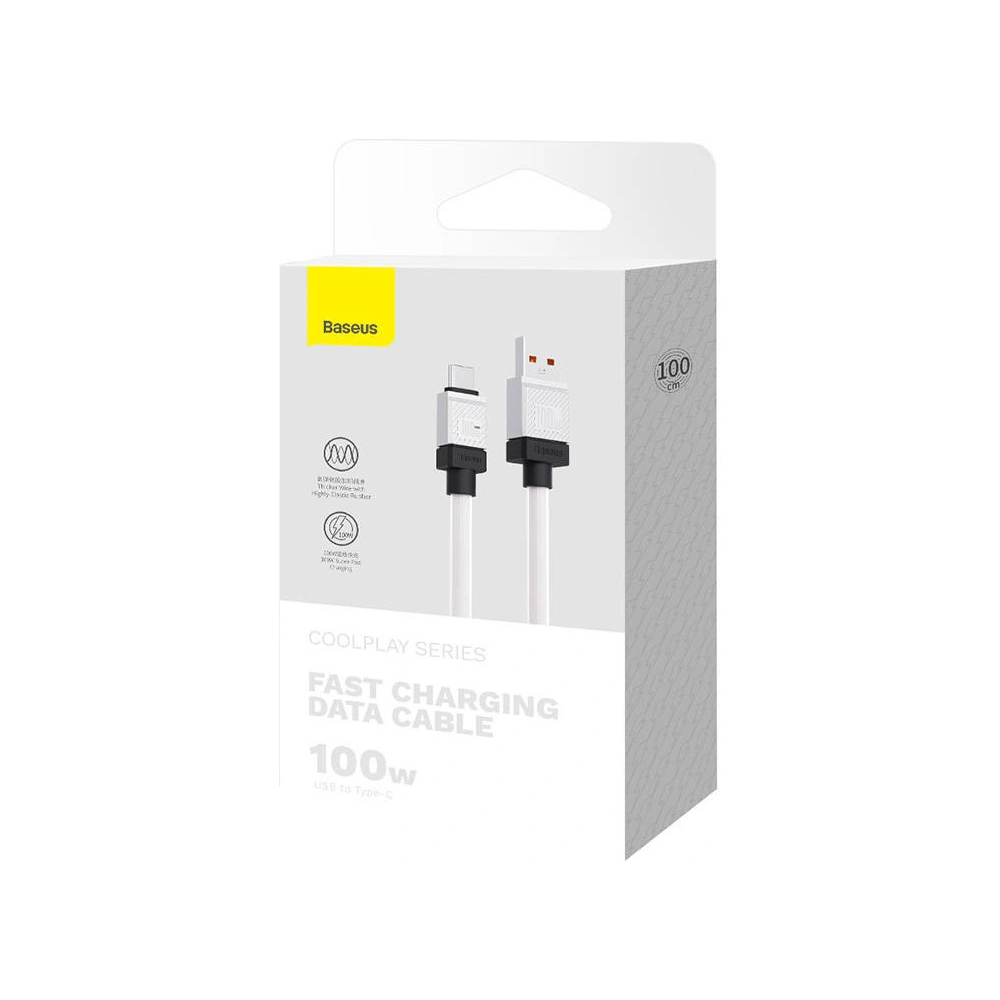 Hurtownia GSM - Kabel Baseus CoolPlay USB-A/USB-C 100W 1m (weiß) - BSU4400 - {ean13} - Hurt