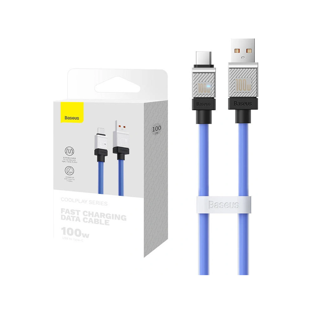 Hurtownia GSM - Kabel Baseus CoolPlay USB-A/USB-C 100W 1m (modrý) - BSU4401 - {ean13} - Hurt