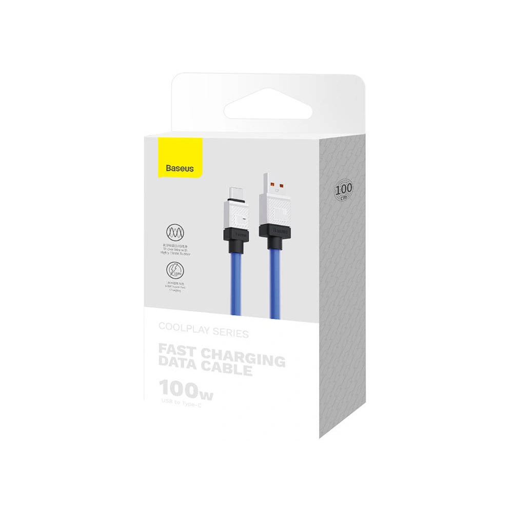 Hurtownia GSM - Kabel Baseus CoolPlay USB-A/USB-C 100W 1m (modrý) - BSU4401 - {ean13} - Hurt