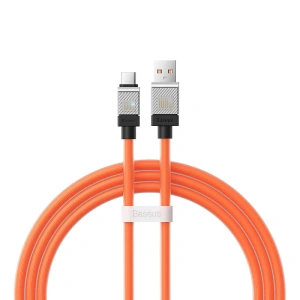 Kabel Baseus CoolPlay USB-A/USB-C 100W 1m (pomarańczowy)