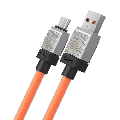 Kabel Baseus CoolPlay USB-A/USB-C 100W 1m (pomarańczowy)