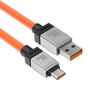 Kabel Baseus CoolPlay USB-A/USB-C 100W 1m (pomarańczowy)