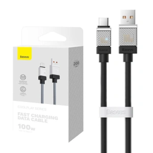 Kabel Baseus CoolPlay USB-A/USB-C 100W 2m (czarny)
