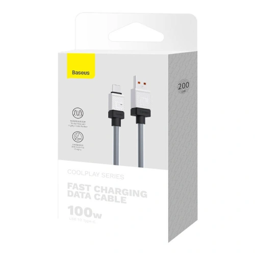 Kabel Baseus CoolPlay USB-A/USB-C 100W 2m (czarny)