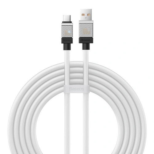 Kabel Baseus CoolPlay USB-A/USB-C 100W 2m (biały)