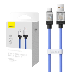 Kabel Baseus CoolPlay USB-A/USB-C 100W 2m (niebieski)